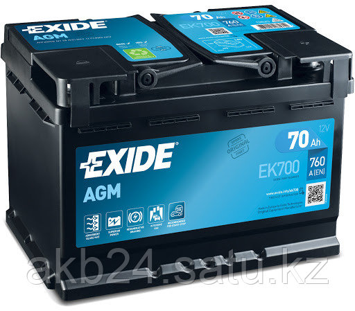 Аккумулятор EXIDE Start-Stop AGM EК700