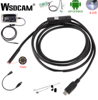 Эндоскоп для смартфона проводной, гибкий, водонепроницаемый, с подсветкой, длина кабеля 5 метров, USB/MicroUSB