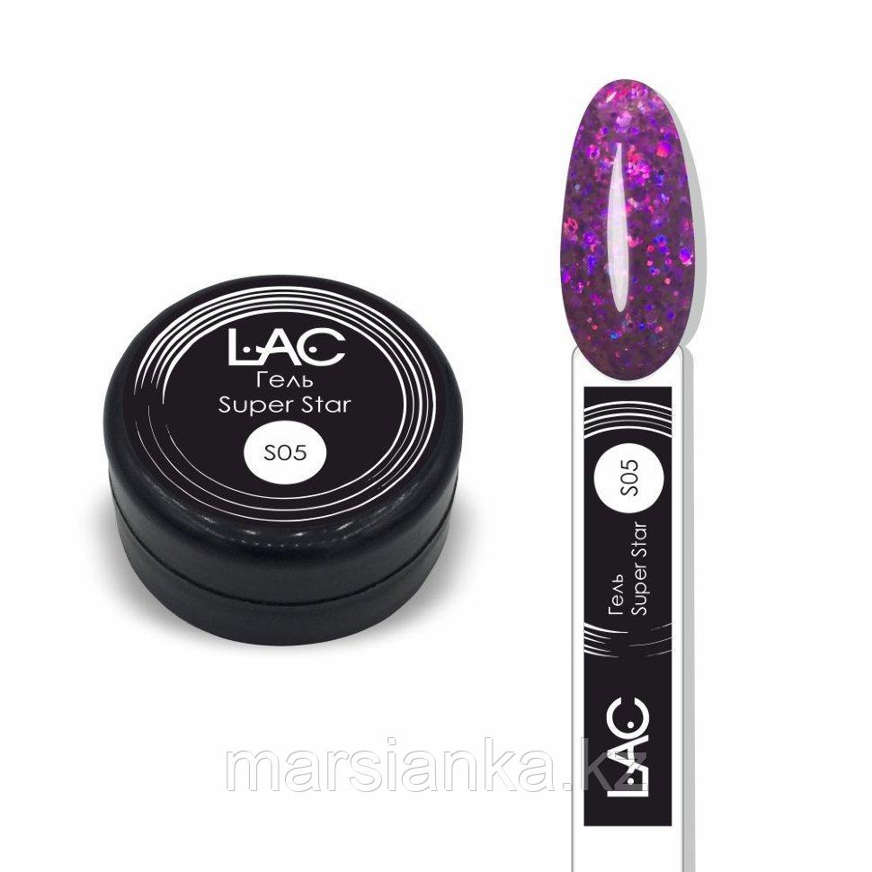 Глиттер-гель LAC Super Star S05, 9мл