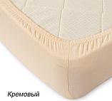 Простынь на резинке из трикотажной ткани от Текс-Дизайн (160х200 см / Молочный), фото 9