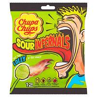 Леденец Chupa Chups СУПЕР КИСЛЫЙ Sour Infernals ассорти 9,5 гр (12 шт в упаковке)