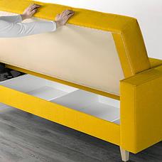 3-местный диван-кровать, АСКЕСТА  Шифтебу желтый ИКЕА, IKEA, фото 3