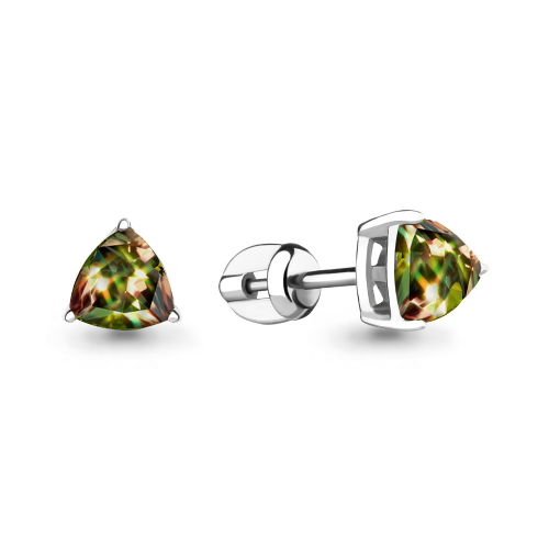 Серьги из серебра с султанитом Aquamarine 4390119.5