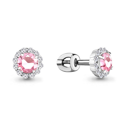 Серебряные серьги с стеклом Aquamarine 44086101В.5