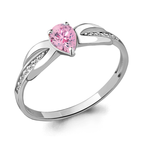 Кольцо из серебра с фианитом Aquamarine 68500В.5