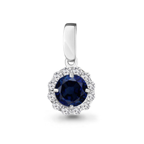Серебряная подвеска с фианитом Aquamarine 22901Б.5