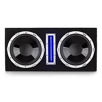 Активный автомобильный сабвуфер 2 x 25 см (10 ") 2100 Вт LED, фото 3