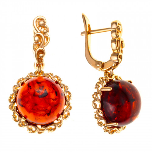 Серьги из серебра с янтарём коньячным Darvin 929042764ab