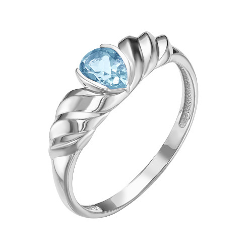 Серебряное кольцо с кристаллом Teosa К630-4306ЮкрТ