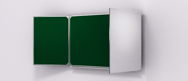 Доска школьная маркерно-меловая+магнитная (зеленая) 1000*3000,настенная