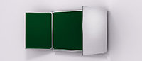 Доска трехстворчатая, школьная маркерно-меловая+магнитная (зеленая) 1000*3000,настенная