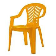 Кресло "Венеция", 57х56х78см, жёлтое, ПП