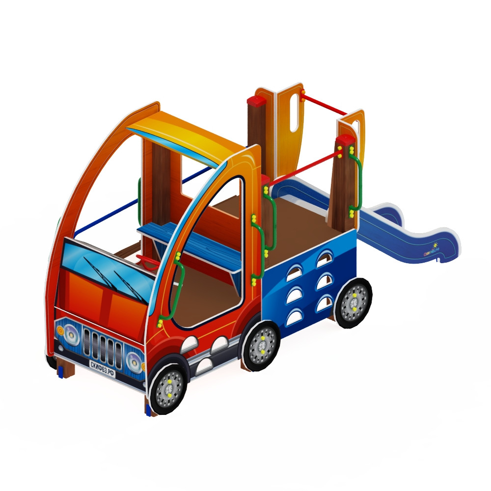 Детский игровой комплекс «Машинка с горкой 4» ДИК 1.03.1.04 Н 750