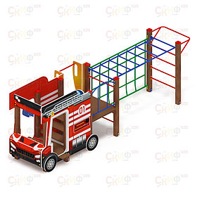 Детский игровой комплекс «Пожарная машина» ДИК 1.03.2.04-01 Н=750