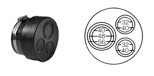 Хомут Konfix переходной с чугуна на другие материалы DN80 SML