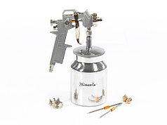 Краскораспылитель пневмат. с нижним бачком V=1,0 л + сопла  диаметром 1.2, 1.5 и 1.8 мм// MATRIX