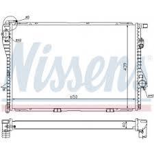 Радиатор системы охлаждения NISSENS 60752A BMW E38 2.8i-5.4i 94-01