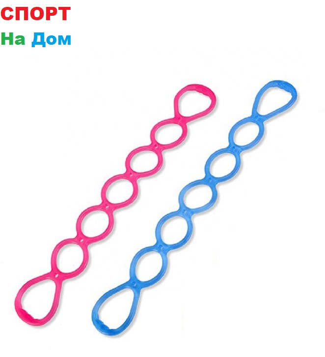 Эспандер гелевый плечевой 7 отверстий цвет (Синий,Розовый)
