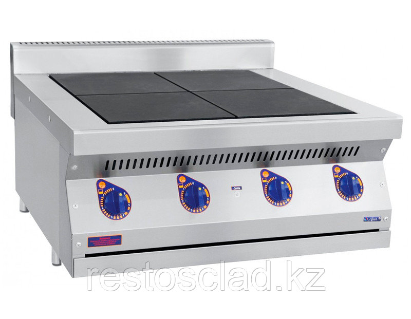 Плита электрическая ABAT ЭПК-47Н четырехконфорочная без жарочного шкафа (полностью нерж, серия 700) - фото 1 - id-p89606877