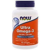 Now Foods Ultra Omega-3, 90 капсул, 500 ЭПК/250 ДГК в 1 капсуле