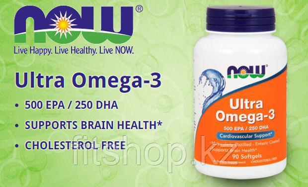 Now Foods Ultra Omega-3, 90 капсул, 500 ЭПК/250 ДГК в 1 капсуле - фото 2 - id-p73936922