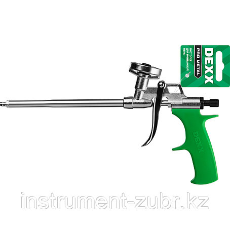 Пистолет для монтажной пены "PRO METAL", металлический корпус, регулировка подачи пены, DEXX, фото 2