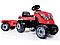Детский педальный трактор Smoby XL с прицепом 710108 красный, фото 4
