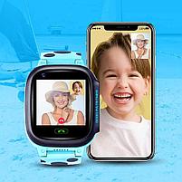 Детские смарт часы с GPS с видеозвонком с 4G (розовые)., фото 3