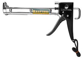 Пистолет для герметика KRAFTOOL "C-Kraft" 06671, полукорпусной, хромированный, 320мл