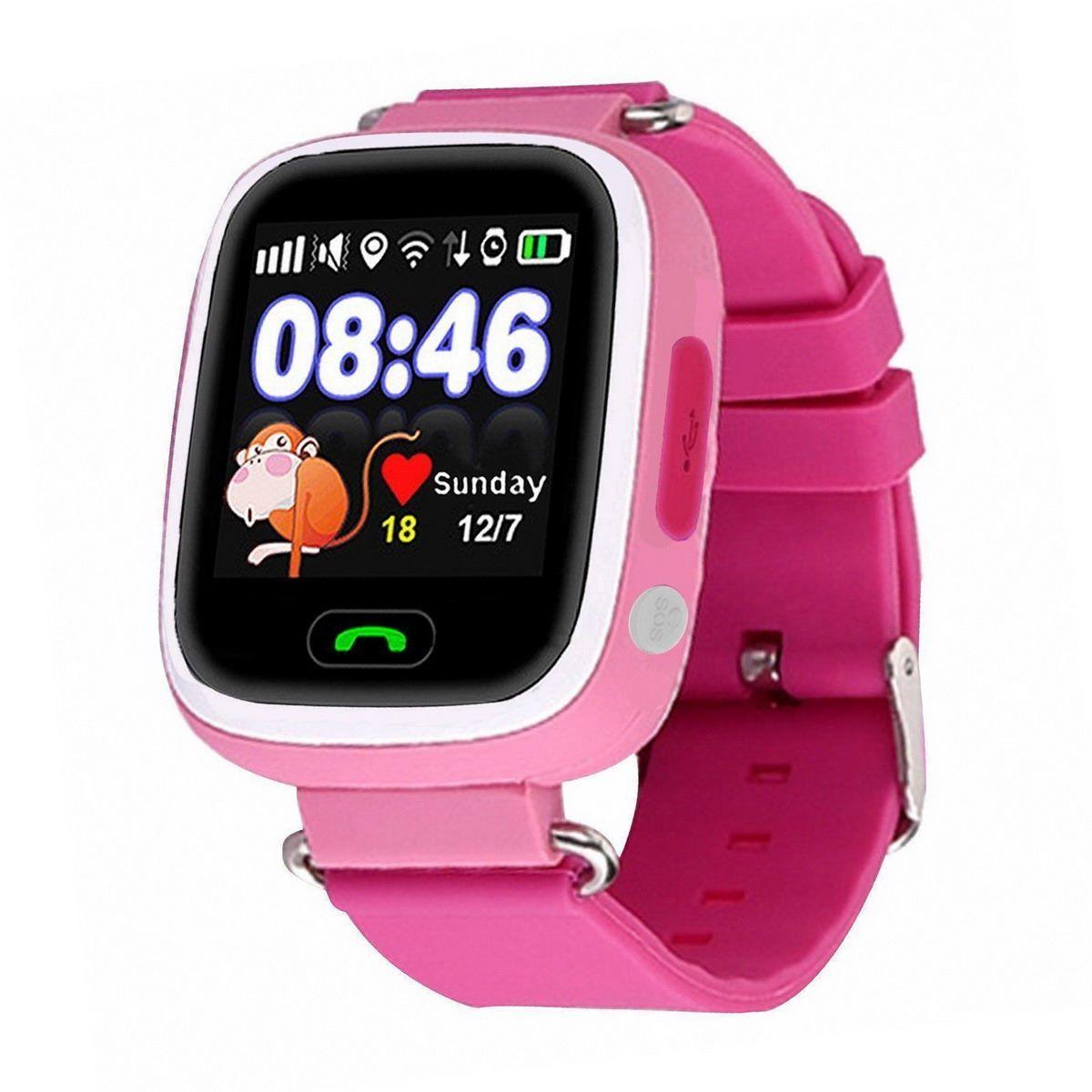 Детские смарт часы с GPS трекером Smart Baby Watch Q90 (розовые)