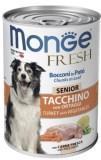 Monge Fresh Senior 400г с индейкой и овощами Мясной рулет влажный корм для пожилых собак