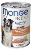 Monge Fresh Senior 400г с индейкой и овощами Мясной рулет влажный корм для пожилых собак