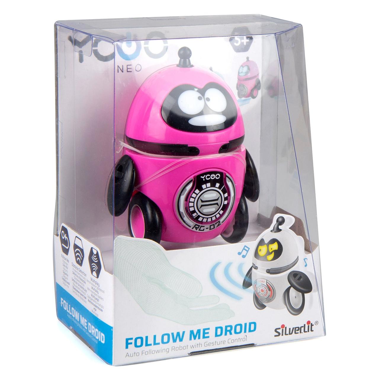 Silverlit Интерактивный робот "Дроид за мной!", розовый
