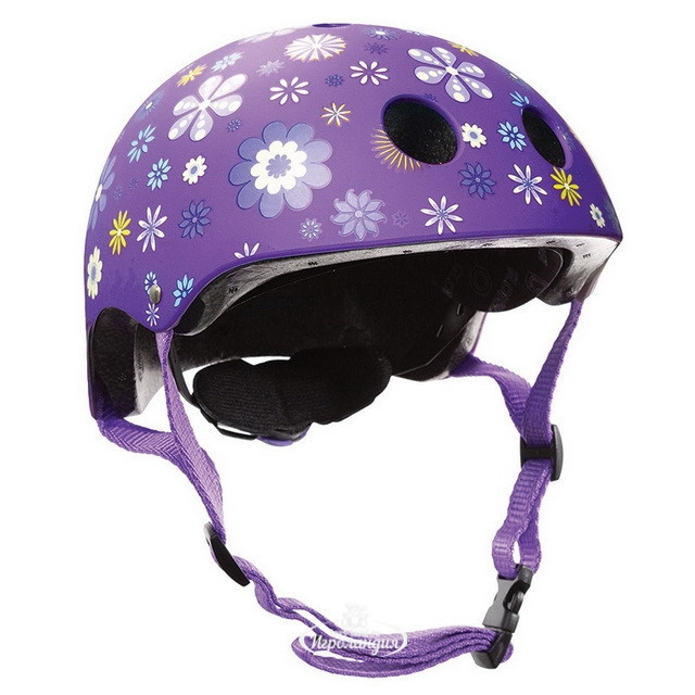 Защитный детский шлем Globber Flowers, фиолетовый