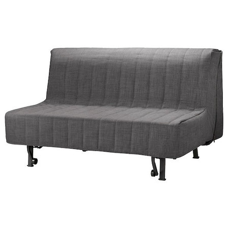 Диван-кровать 2-местный ЛИКСЕЛЕ Шифтебу темно-серый ИКЕА, IKEA, фото 2
