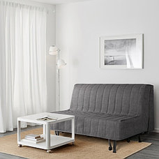 Диван-кровать 2-местный ЛИКСЕЛЕ Шифтебу темно-серый ИКЕА, IKEA, фото 2