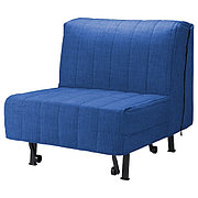 Кресло-кровать ЛИКСЕЛЕ Шифтебу синий ИКЕА, IKEA
