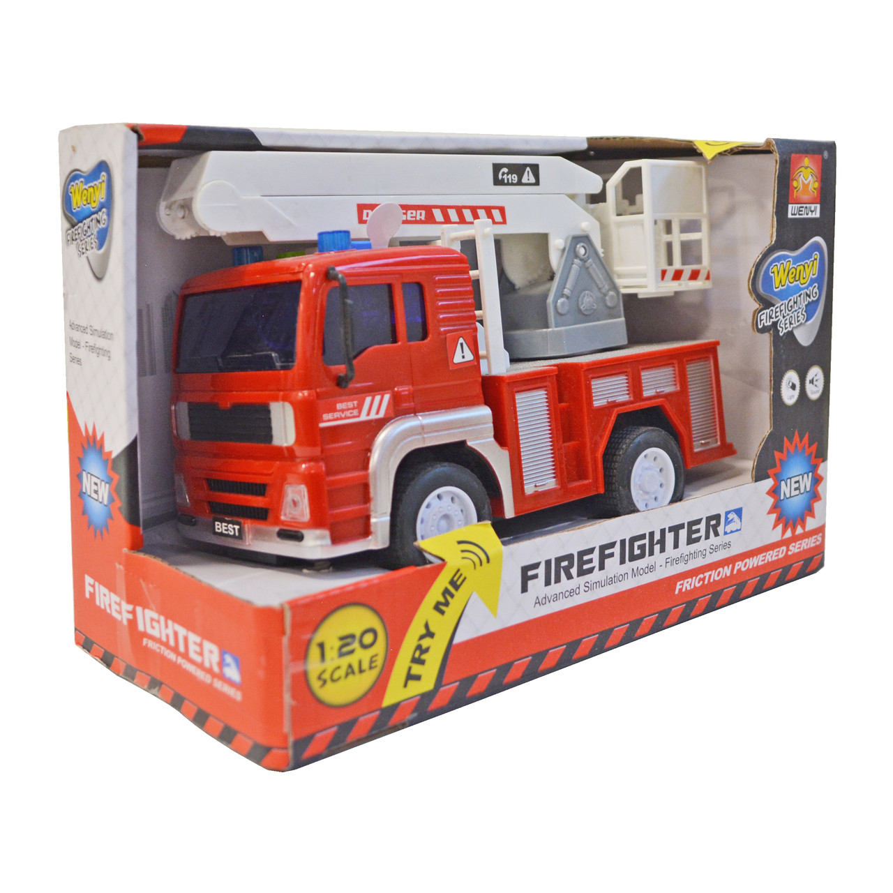 Пожарная машина Firefighter со звуковыми и световыми эффектами 1:20 (WY550C)