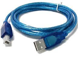 Кабель для принтера USB AM-BM 1.8м, синий, черный