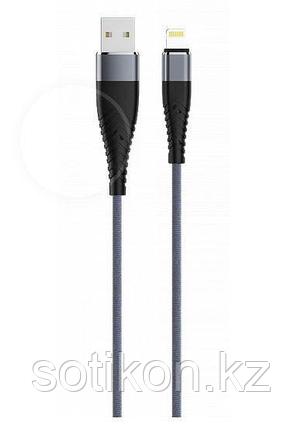 Кабель OLMIO SOLID, USB 2.0 - Type-C, 1.2м, 2.1A, усиленный, цвет титановый, фото 2