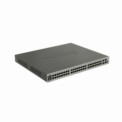 Коммутатор D-link DGS-3420-52T/B1A (48 портов, Управляемый, 10/100/1000 Мбит/с,10G, 4 порта 10GBase-X SFP+,