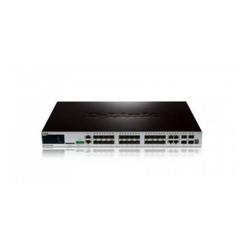Коммутатор D-link DGS-3420-28SC (Без Lan, Управляемый, 10/100/1000 Мбит/с, 4 порта 10GBase-X SFP+, 4 комбо