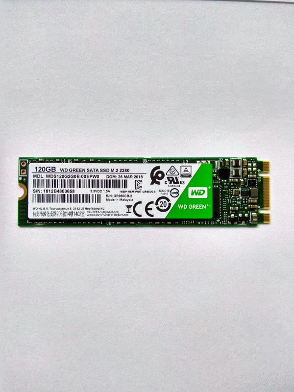 SSD Накопитель 120Gb WD Green WDS120G20B-00EPW0 M.2 2280 - фото 2 - id-p74055707