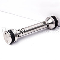 Угловое крепление (90-180°) под стекло-стекло 10-12 мм без зенковки (L=82 мм), шлифованная, aisi 304