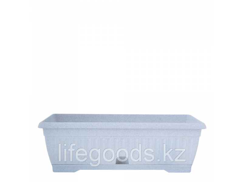 Вазон "Терра" с подставкой балконный 100*19см. (белый флок) 101201339