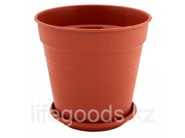 Вазон "Глория" с подставкой 14,5*14см. (терракот) 110710069, фото 1