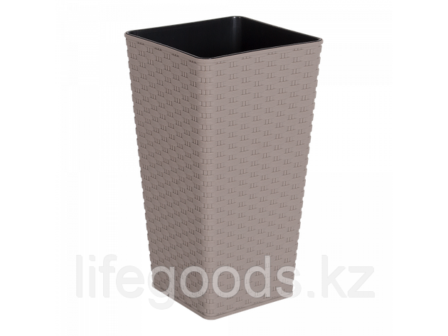 Вазон "Ротанг" квадратный 16*16*30 (какао), фото 2