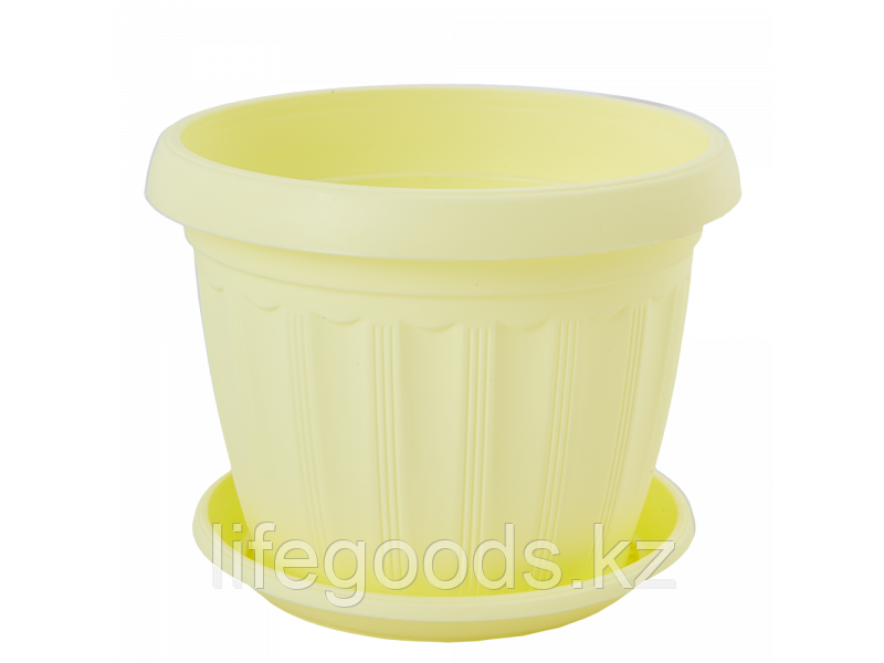 Вазон "Терра" с подставкой  8* 6,5см. (жёлтый) 150400025