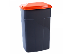 Бак мусорный 90л. (т.серый/оранжевый) 110104009