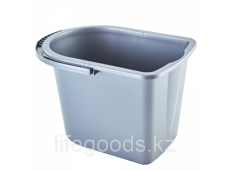 Ведро прямоугольное 14л. (серое) 101202442